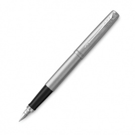 Ручка подарочная перьевая PARKER Jotter Stainless Steel CT, серебр.корп., нерж.сталь, синяя, 2030946