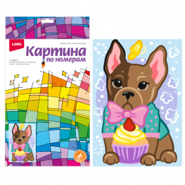 Ркн-070 Картина по номерам для малышей Модный щеночек