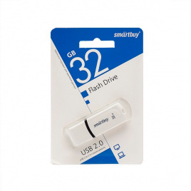 Флеш-драйв 32GB USB 2.0 Scout белый е/п SMARTBUY SB032GB2SCW