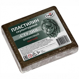 Пластилин скульптурный 0.5кг Студия мягкий оливковый ГАММА 2.80.Е050.004