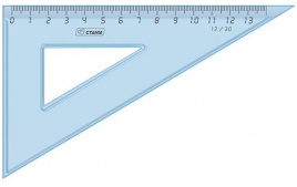 Треугольник пластик 30*13см прозр голубой СТАММ ТК400