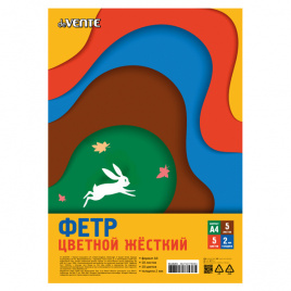 Фетр цветной А4 1.5мм 05л 05цв Яркие цвета е/п DEVENTE 8113201