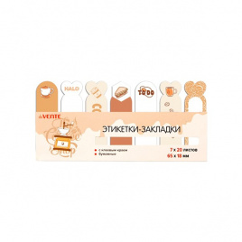 Закладки клейкие бумага 65*18 7цв*20л Coffee new е/п DEVENTE 2011012