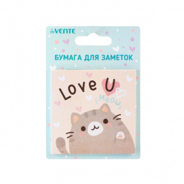 Блок самоклеящийся (стикеры) 75*75 30л Grey kitty ассорти (4диз) е/п DEVENTE 2010018