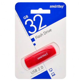 Флеш-драйв 32GB USB 2.0 Scout красный е/п SMARTBUY SB032GB2SCR