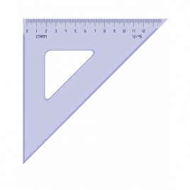 Треугольник 45°, 12см Стамм, прозрачный тонированный