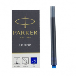 Чернила в картридже для перьевой ручки синие 5шт/уп Quink Z11 PARKER 1950384