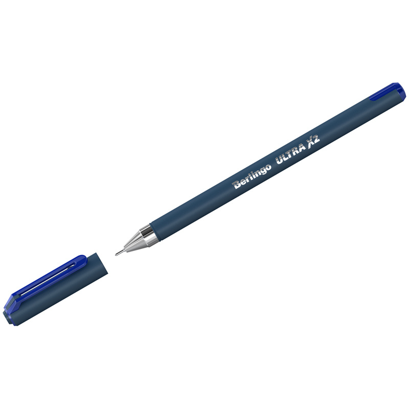 Ручка шариковая Berlingo Ultra X2, синяя, 0,7, игольчатый стержень фото 1