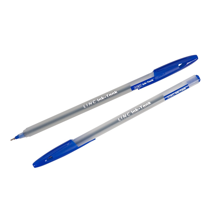 Ручка шарик. LINC INK TANK 0,60 мм синий кругл. корп. фото 1